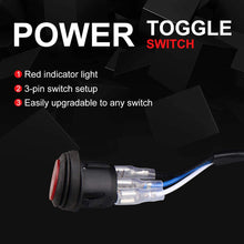 Chelhead 16AWG Dual DT Conneors Led Light Bar Wiring Harness 12V On Off Rocker Switch Power Relay Blade Fuse for Jeep Truck ATV UTV Off Road Lights