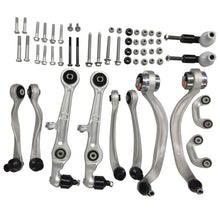 BRTEC 8E0498998S1 Front Suspension Control Arm Kit for 2000 2001 2002 2003 2004 2005 2006 2007 2008 Audi A4 2000-2008 Audi A4 Quattro Kit Bolt Kit Upper & Lower Tie Rod Ends Sway Bar Links