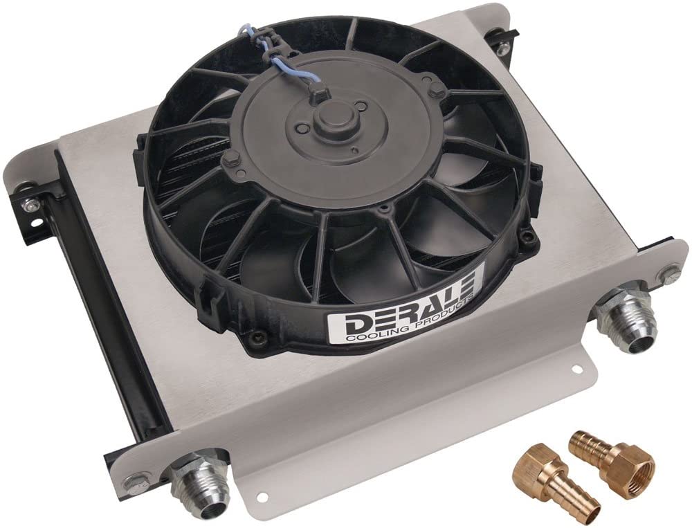 Derale 15865 Hyper-Cool Remote Mount Fluid Cooler,Black