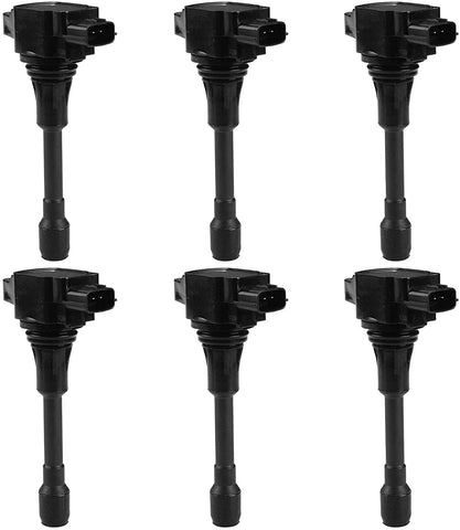 A-Premium Ignition Coil Pack Compatible with Infiniti EX35 FX35 G25 Q50 Q70 Nissan 350Z Altima Maxima Murano Pathfinder Quest V6 2.5L 3.5L Front 6-PC