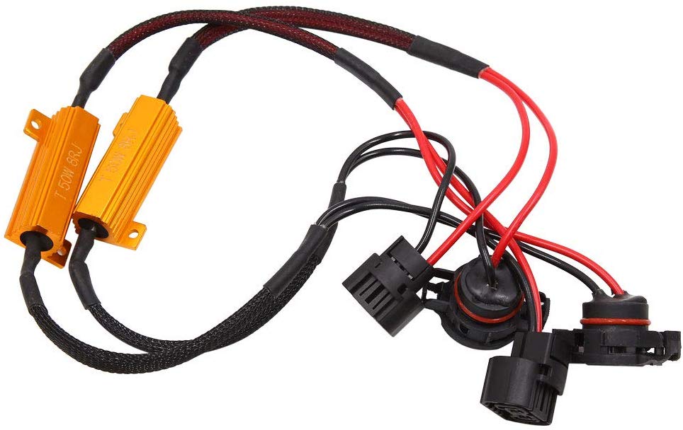 uxcell 2pcs DC 9-16V H16 Single Resistor Decoder Line Car Warning Error Canceller