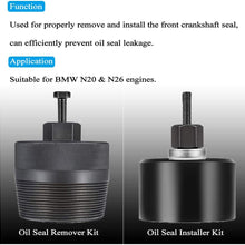 2241 Front Crankshaft Oil Seal Remover and Installer Kit & 2801 Flywheel Holder Flex Plate Lock Tool & 7676 Oil Seal Repair Kit with Balance Shaft Fits for BMW N20 N26 Engines (3-Set)