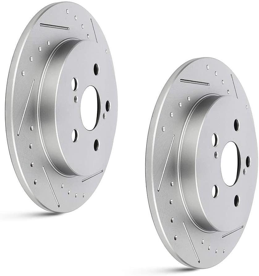 Premium Front 2Pcs Slotted Brake Rotor ANPART fit for Lexus CT0h,for Pontiac Vibe,for TOYOTA Corolla/Matrix/Prius/Prius Plug-In/Prius Prime