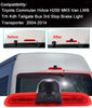 Waterproof Night Vision High Definition Color Rear View Brake Light Third Roof Top Mount Lamp Reverse Backup Camera for Toyota Hiace Commuter Van (Reversing Camera+4.3 '' Rearview Mirror)