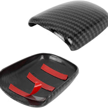 X AUTOHAUX Car Gear Shift Knob Head Cover Sticker Trim Carbon Fiber Style for Dodge Challenger Charger 2015-2019
