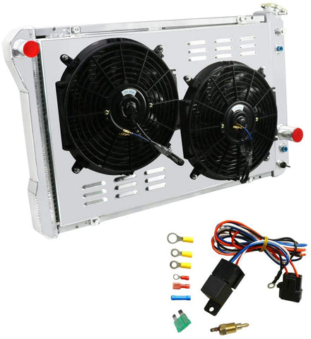 OzCoolingParts Pro 3 Row Core Aluminum Radiator + 2 x 12