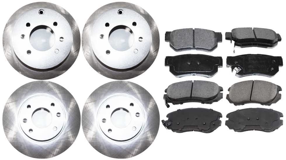Auto Shack SCD9244735 Front and Rear Brake Rotors and Ceramic Pads