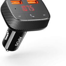 Anker Roav SmartCharge F0 Bluetooth FM Transmitter for Car, Audio Adapter and Receiver, Hands-Free Calling, MP3 Car Charger with 2 USB Ports, PowerIQ, and AUX Output (No Dedicated App)