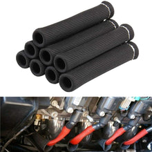 CarBole 8PCS Car 1200 Degree Spark Plug Wire Boots Heat Shield Protector Sleeve Cover fit for SBC BBC 350 454 Titanium