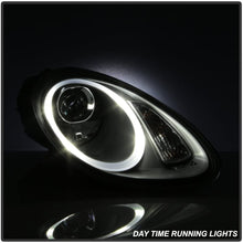 LED Tube DRL Headlights for Porsche Cayman Boxster 05-08 - Silver/Clear Lens