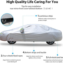 Bliifuu Sedan Car Cover Waterproof/Windproof/Snowproof/Sun UV Protection for Outdoor Indoor, Breathable Full Car Cover Fit Sedan 197" L x 70" W x 59" H