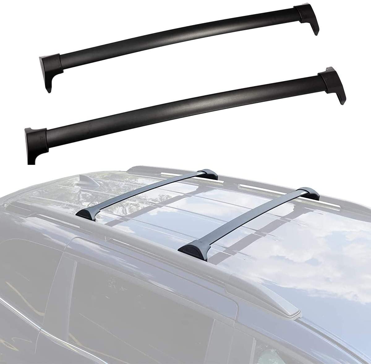 ANTS PART Roof Rack Cross Bars for 2018-2021 Honda Odyssey Aluminum Luggage Carrier Black