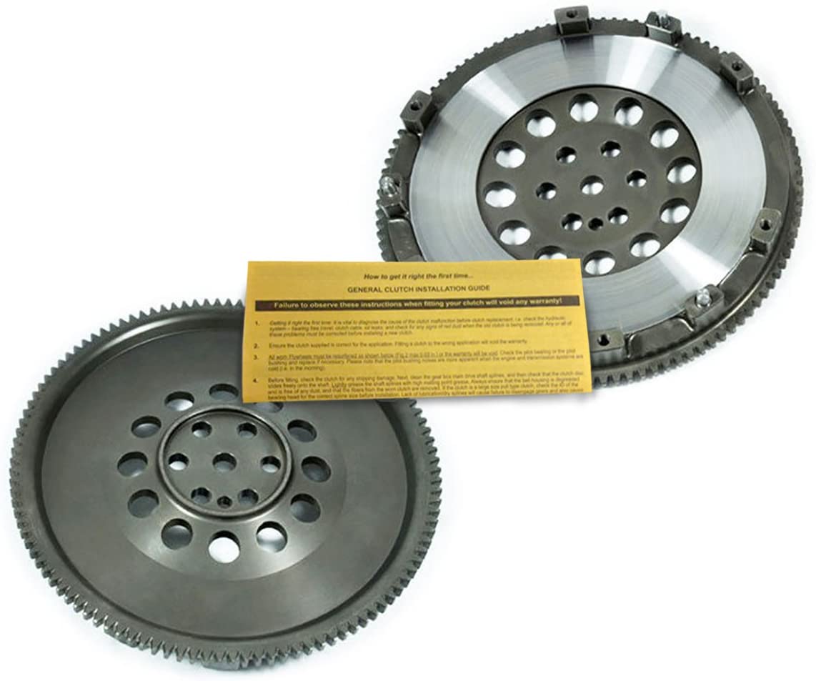 EFT CHROMOLY CLUTCH FLYWHEEL WORKS WITH 90-4/92 ECLIPSE TALON LASER GALANT AWD TURBO 6 BOLT