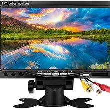 7 Inch Car Rear View LCD Monitor, Kenowa 800x480 Backlit TFT LCD HD Color Screen for Car Rear View Camera, Car DVD, Surveillance Camera with Stand, Remote and 2 AV Input