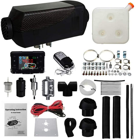 WSHA Car Heater 12V Air Diesels Parking Heater with Remote Control LCD Monitor, for RV, Motorhome Trailer, Trucks, Boats
