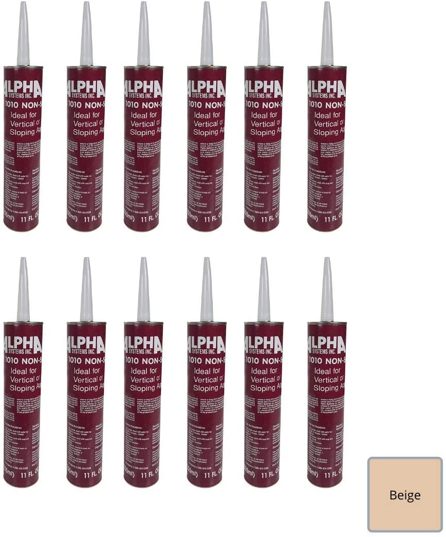Alpha Systems 862160 N101004tk Non-Sag Roof Sealant-11 oz, Beige (Qty 2)