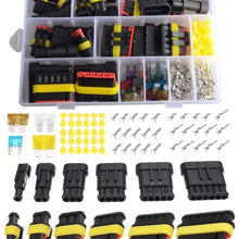 10 Kit 2 Pin Way Car Waterproof Electrical Connector Plug with 10cm Wire 17 AWG Marine, Real Conductor 1.2mm / 17 AWG Wire Match 16 18 AWG Electrical Wire