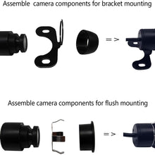 Backup Camera for Car Casoda Wide View Angle 2-in-1 Universal Car Front Side Rear View Camera,2 Installation Options Removable Guildlines,Mirror Non-Mirror Image,12V Only