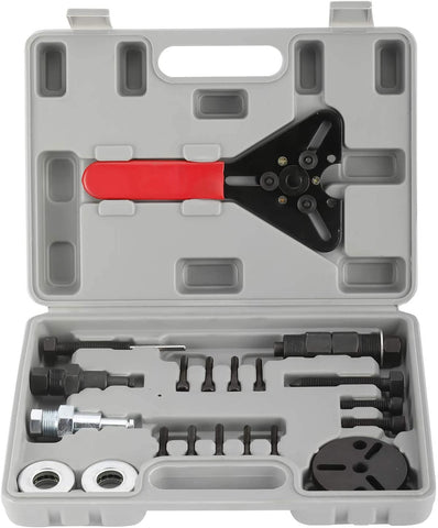 NovelBee 20pcs A/C Automotive Compressor Clutch Hub Remover Installer Puller Tool with Spanner Air Conditioner Tool