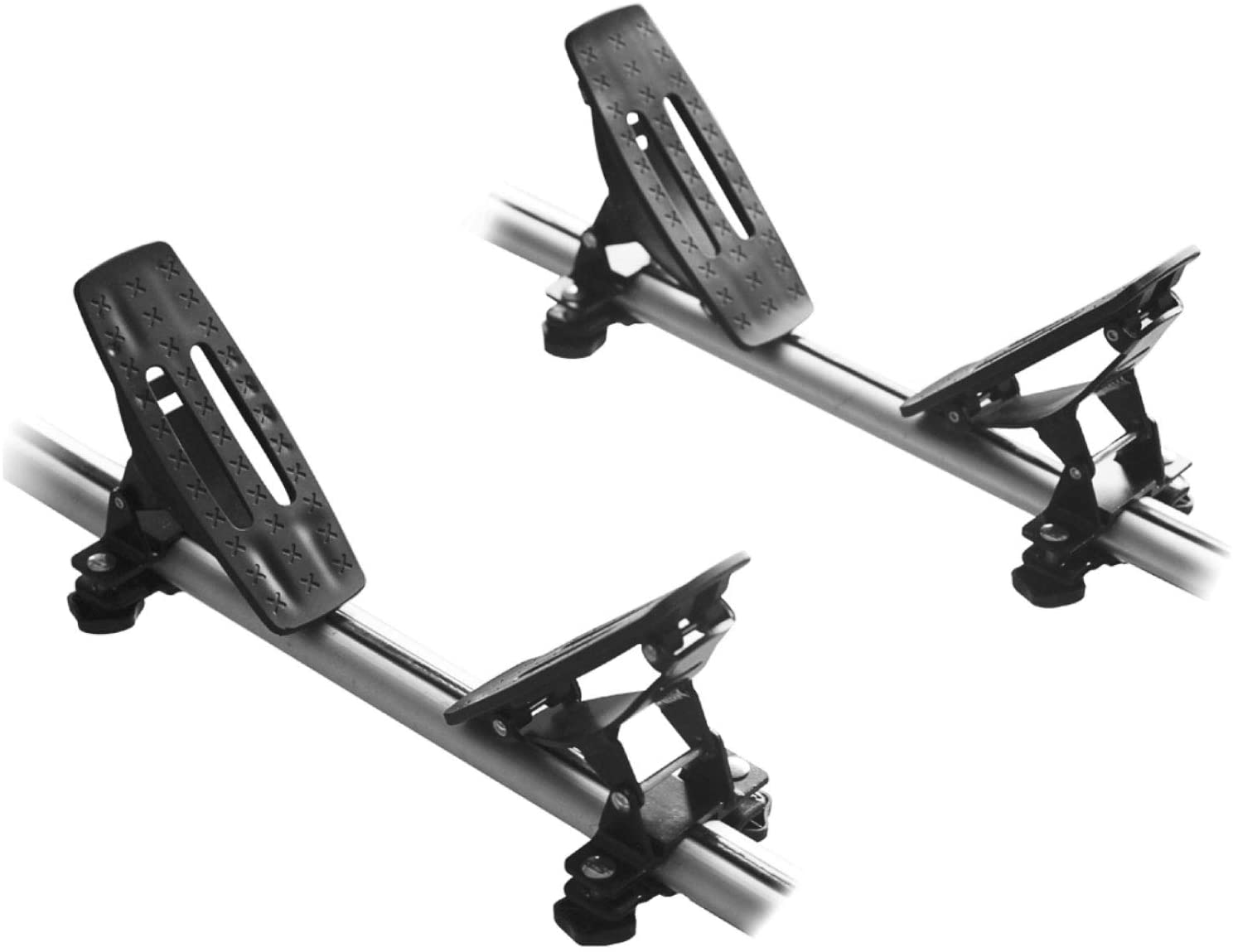 ASMSW Kayak Roof Rack Saddles Universal Canoe Boat Carrier 165 LB 4PCS Black, Includes 2×Tie Down Straps Top Mounted on Car SUV Crossbar Fit in Width Less Than 3-1/2 inch (9cm)