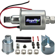 Megaflint+ E8012S 12V Universal Electric Fuel Pump Low Pressure 5-9 PSI For Gas Diesel Inline HEP-02A