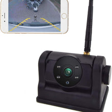 WiFi Magnetic Trailer Hitch Camera - Rechargeable Battery 6400mAh Powered Wireless Backup Rear View Portable for Easy Hooking Horse Gooseneck/Rv/5th Wheels/Boats for iPhone/iPad Only Phone Idpoo