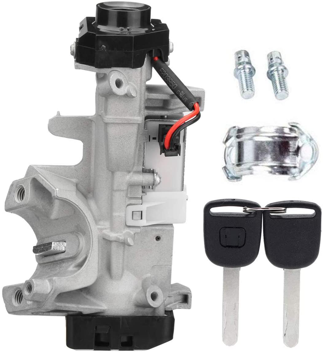 Ignition Switch Lock Cylinder Assembly for Honda Accord civic with Keys (chip ID48),Replace : 06350-SAA-G30, 35100-SDA-A71