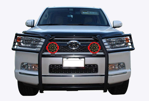 Black Horse Off Road 17TU31MA-PLR Black Grille Guard Kit with 7