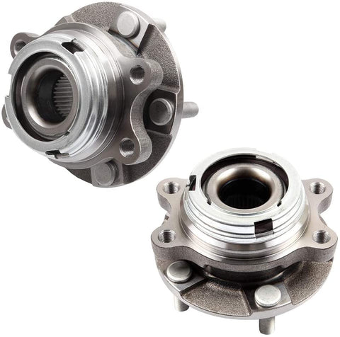 Fastspace 513296 Wheel Hub Bearing Set 5 Lugs with ABS Sensor 2PC 2013 for Infiniti JX35 Hub Assembly Front Kit 2019 for Infiniti QX50