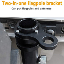 Upgraded Version Hitch Mount Flagpole Holder & Antenna Bracket with Anti-Wobble Screws for Wrangler JK JL Sahara Rubicon & Unlimited