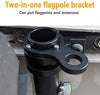 Upgraded Version Hitch Mount Flagpole Holder & Antenna Bracket with Anti-Wobble Screws for Wrangler JK JL Sahara Rubicon & Unlimited
