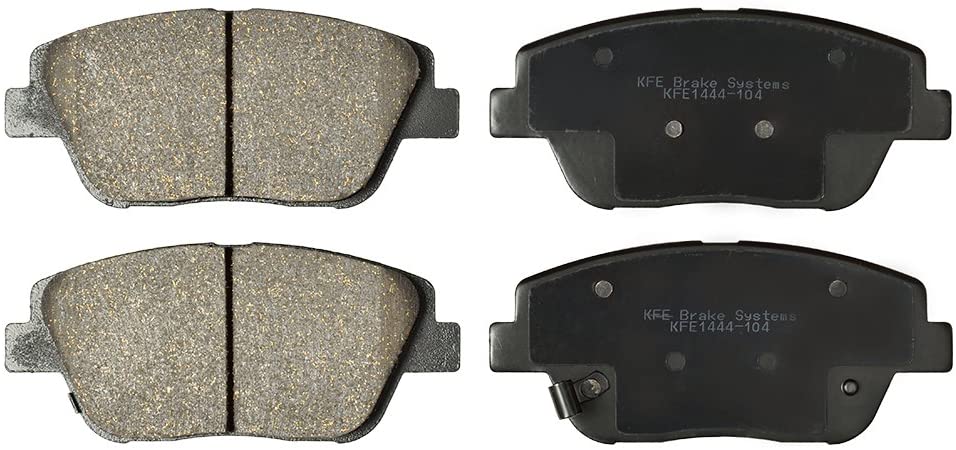 KFE KFE1444-104 Ultra Quiet Advanced Premium Ceramic Brake Pad Front Set for: 2011 2012 2013 2014 Hyundai Sonata, 2015 Sonata Hubrid, Kia Optima 2.4L, 2016 Optima 2.4L Hybrid