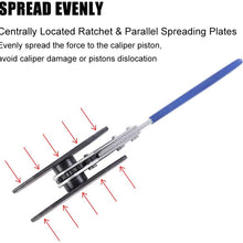 JIFETOR Brake Caliper Press Tool, 360 Degree Swing Ratchet Expander Wrench Car Wheel Piston Spreader, for Single Twin Quad Piston Disc Brake Caliper