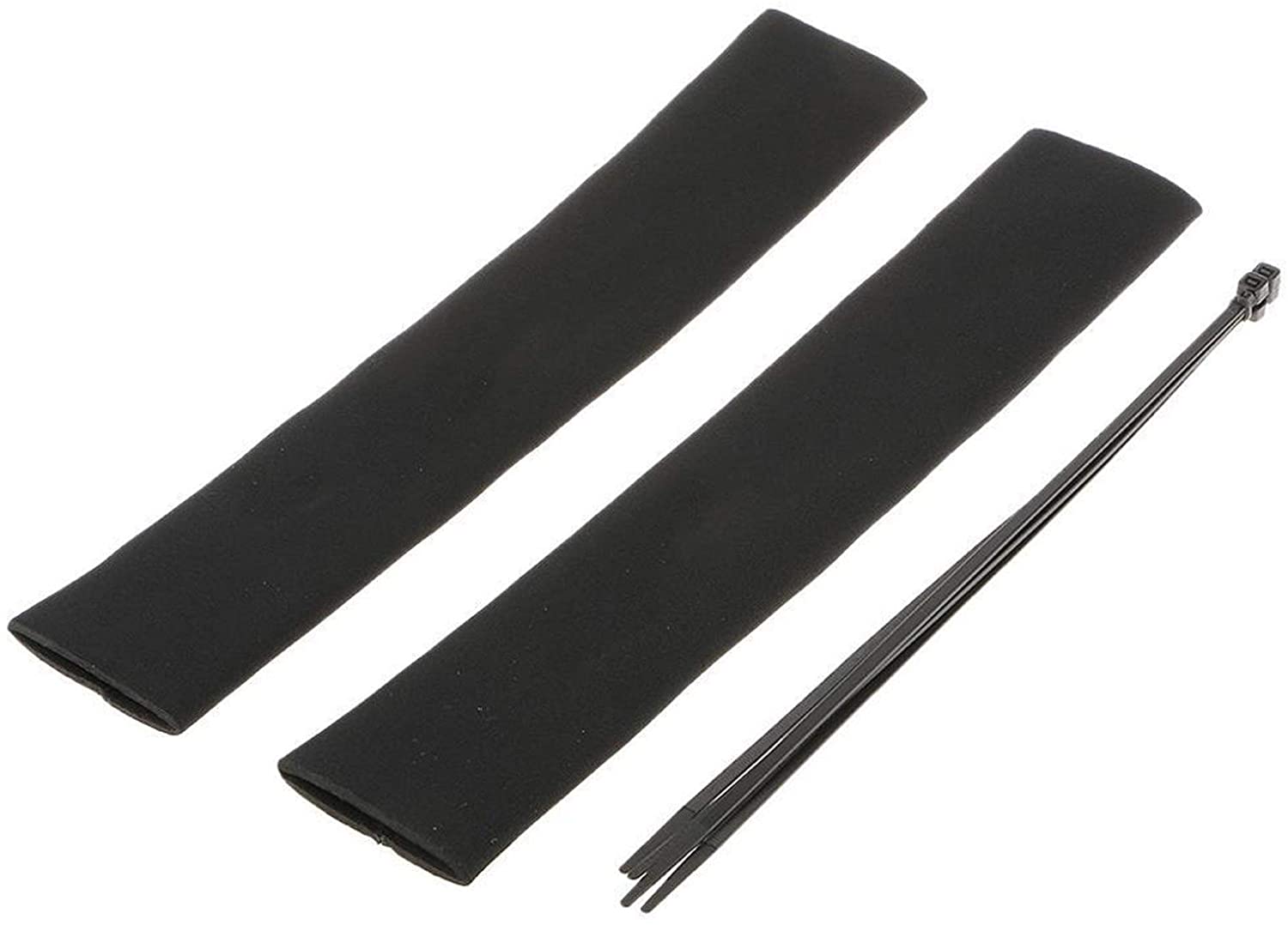 WHWEI 1 Pair Black Neoprene Motorcycle Fork Gaiter Boot Seal Socks Covers Protector Durable Cable Ties for Extra Security