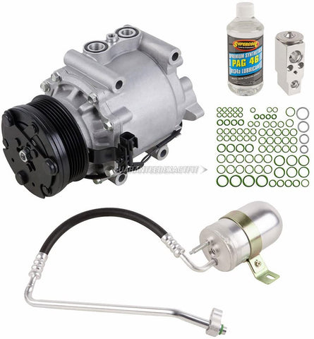 AC Compressor & A/C Kit For Ford Freestyle 2006 2007 - Includes Drier Filter, Expansion Valve, PAG Oil & O-Rings - BuyAutoParts 60-81455RK NEW