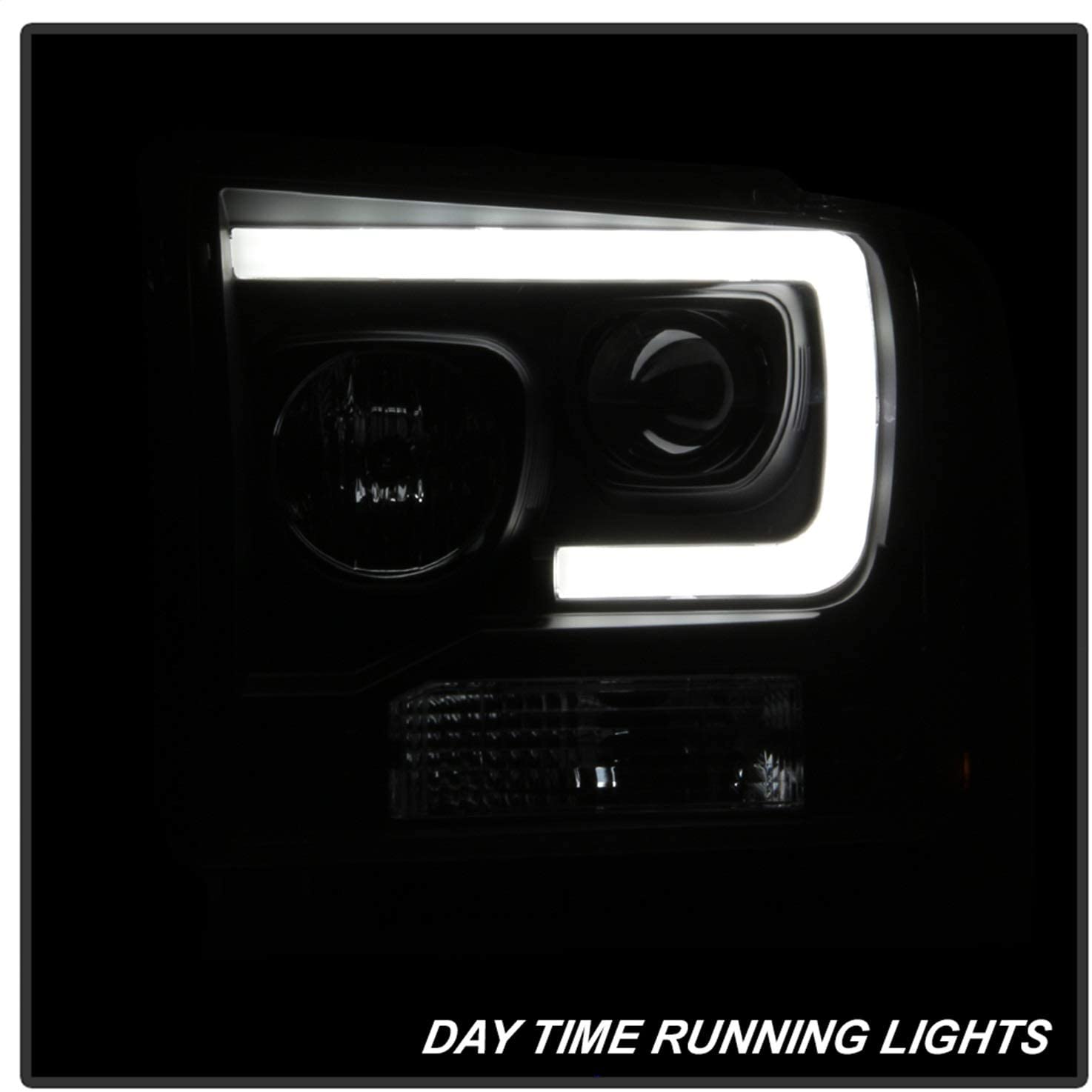Spyder 5084507 Ford F250/350/450 Super Duty 05-07 Light Bar Projector Headlights - Black