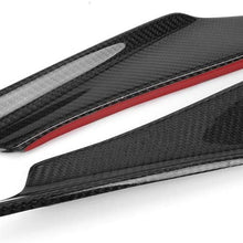 IKON MOTORSPORTS | Front Canards Splitters Compatible With Most Vehicles | Universal V1 B Style 36CM Air Dam Chin Bodykit Spoiler Splitter Valance Canards CF Carbon Fiber Pair