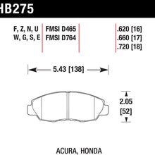 Hawk HB275N.620 - Hawk HP Plus Performance Brake Pads