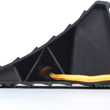 BUNKERWALL Compact Wheel Chock with Rope Handle Pack of 4 (Two Pairs) High Strength Black Plastic - 8.25" by 4.75" by 4.3" BW3484