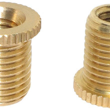 Pursuestar 2Pcs Copper Car Gear Stick Shift Knob Shifter Head Thread Screw Adapter Insert Kit Replacement(M12x1.25 to M10x1.25)