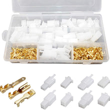 AutoRocking 380pcs Motorcycle Car Electrical Wire Connectors Kit, 2.8mm 2 3 4 6 Pin Header Crimp Wire Terminals