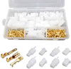 AutoRocking 380pcs Motorcycle Car Electrical Wire Connectors Kit, 2.8mm 2 3 4 6 Pin Header Crimp Wire Terminals