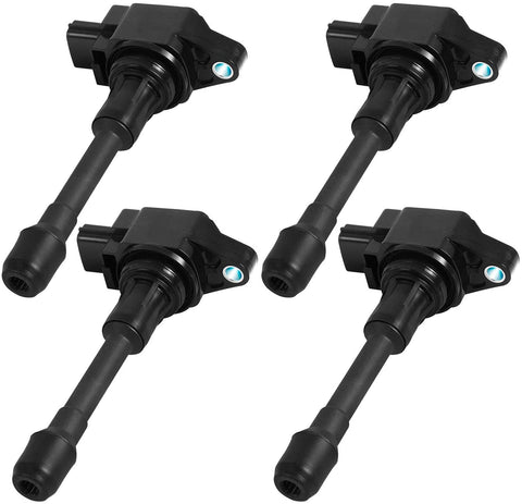 Ignition Coil Pack of 4 - Compatible With Infiniti FX50 M56 & Nissan Altima Cube Rogue Sentra Versa - Replace Part Number UF-549 224481KT0A 22448ED000
