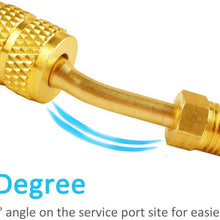 Mini Split Adapter, R410a Adapter 5/16" Female Quick Couplers x 1/4" Male Flare for HVAC System (2 pack)