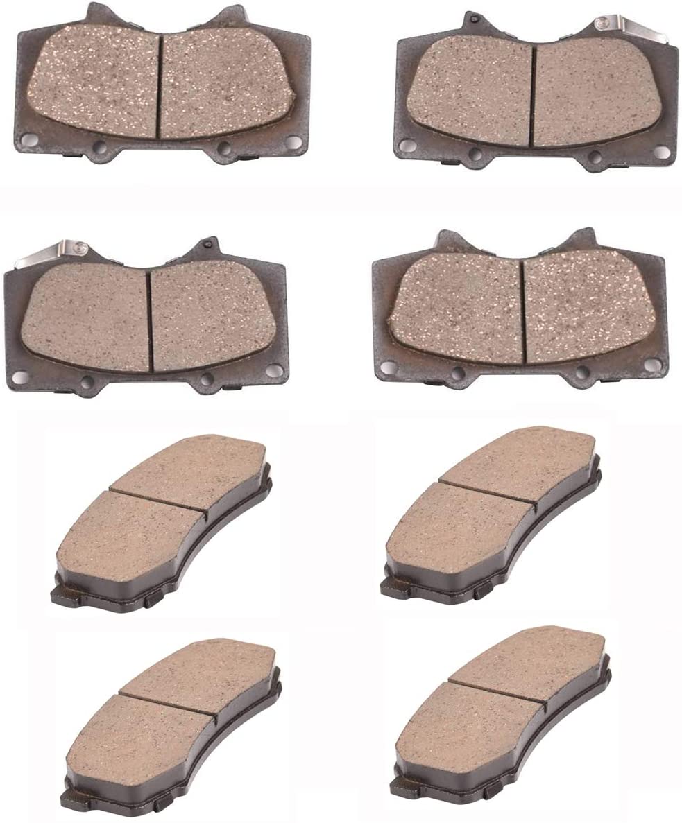 Bapmic 8Pcs Front Disc Brake Pad Set Compatible with 2003-2020 Toyota 4Runner FJ Cruiser Tacoma 2010-2019 Lexus GX460 GX470 04465-35250