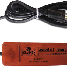 Zerostart 3400100 Silicone Pad Heater Engine Oil, Transmission Fluid, Reservoir and Hydraulic Fluid Heater, 2¾" x 6½" | 120 Volts | 250 Watts