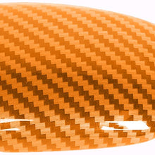 ToolEpic for Dodge Challenger Charger Durango Accessories 2015-2020 - Gear Shift Knob Trim Cover- ABS Plastic with Carbon Fiber Paint Surface, Perfect for Decoration - White Clearcoat