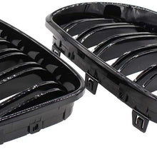 NewYall Pack of 2 Gloss Black Front Left Driver and Right Passenger Side Grille Grill
