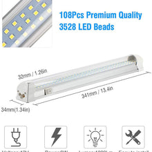 UPGRADED LED Interior Light Bar, MIHAZ 108LED 12V Universal Light Strip with ON/OFF Switch for RV Van Truck Lorry Camper Boat Caravan Motorhome (2 Pcs)