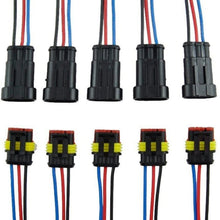 ZYTC 10 Kits 3 Pin Way Waterproof Electrical Connector Plug 1.5mm Series Terminals